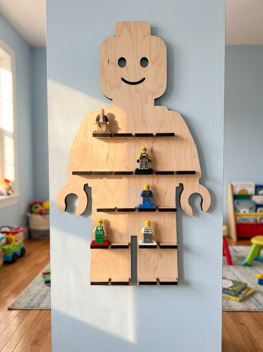 Figurenregal aus Holz in Männchen-Form – Wandregal fürs Kinderzimmer | 50 × 30 cm