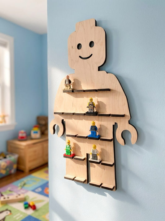 Figurenregal aus Holz in Männchen-Form – Wandregal fürs Kinderzimmer | 50 × 30 cm