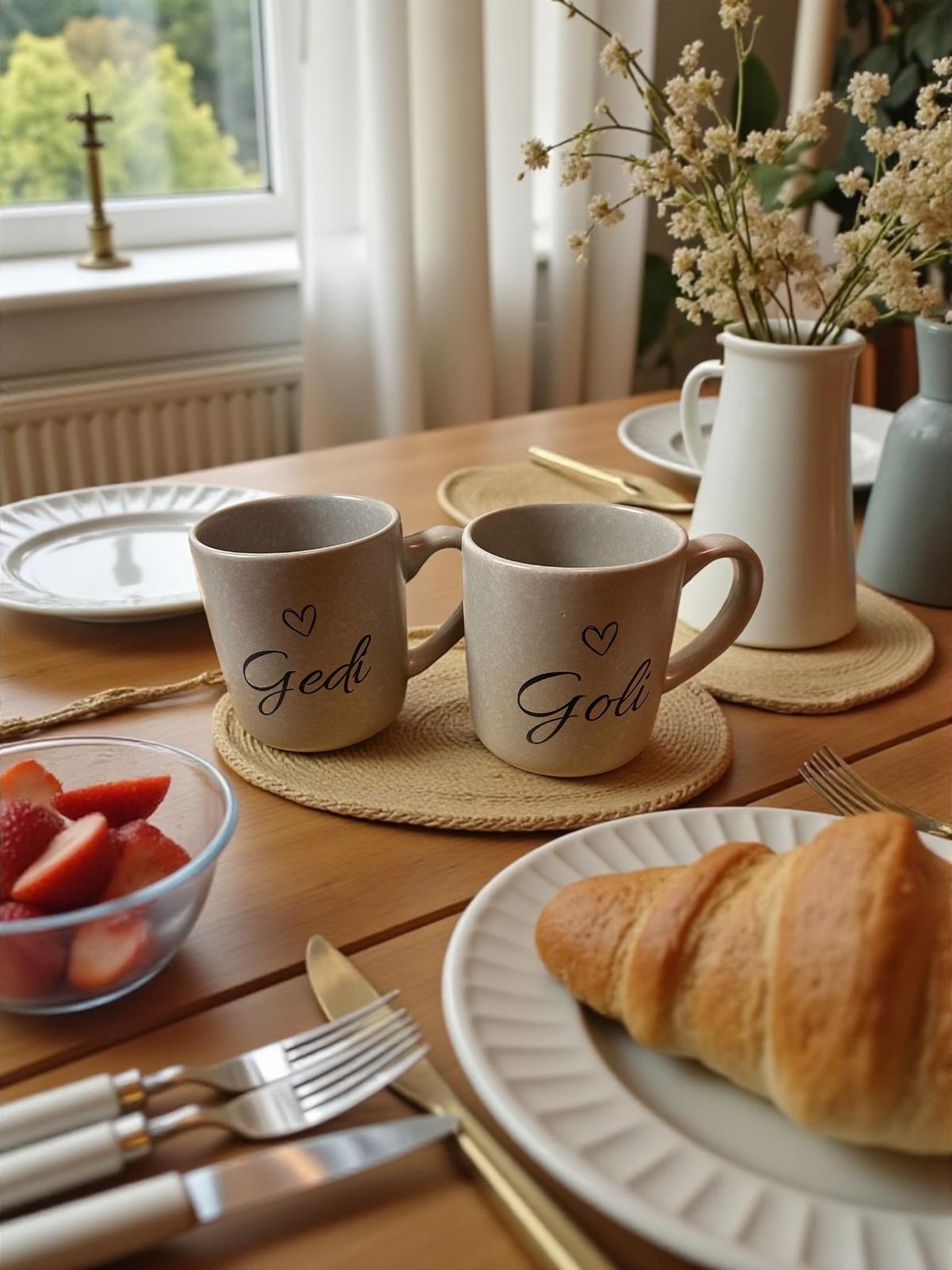 Keramiktasse mit Wunschgravur – Personalisierte Tasse | Geschenk für Kaffee & Tee