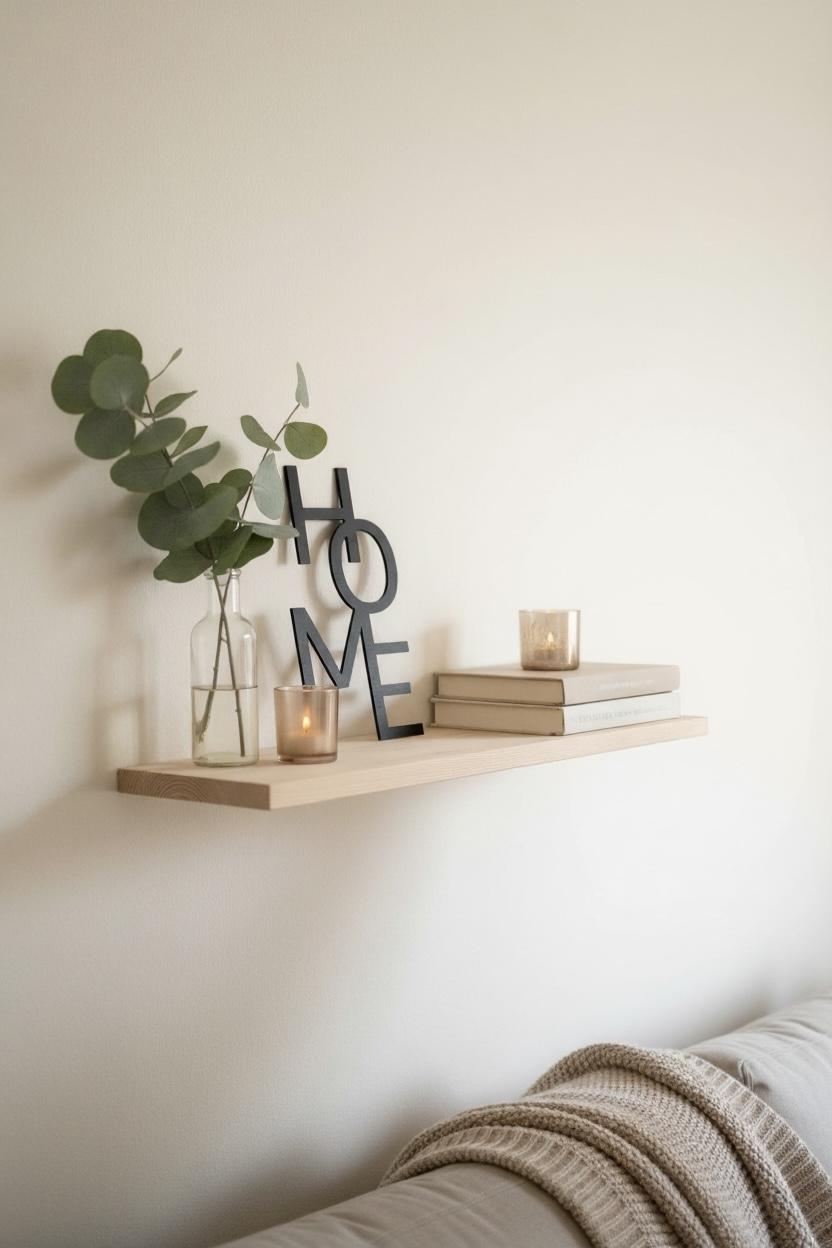 Schriftzug „HOME“ aus Holz – Wand- & Regaldekoration – ca. 30 cm – moderne Wohnraum Deko