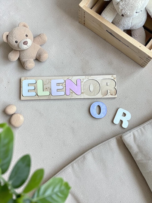 Personalisierter Holz-Namenszug für Kinderzimmer – 40×10 cm – Dekoration mit Namen