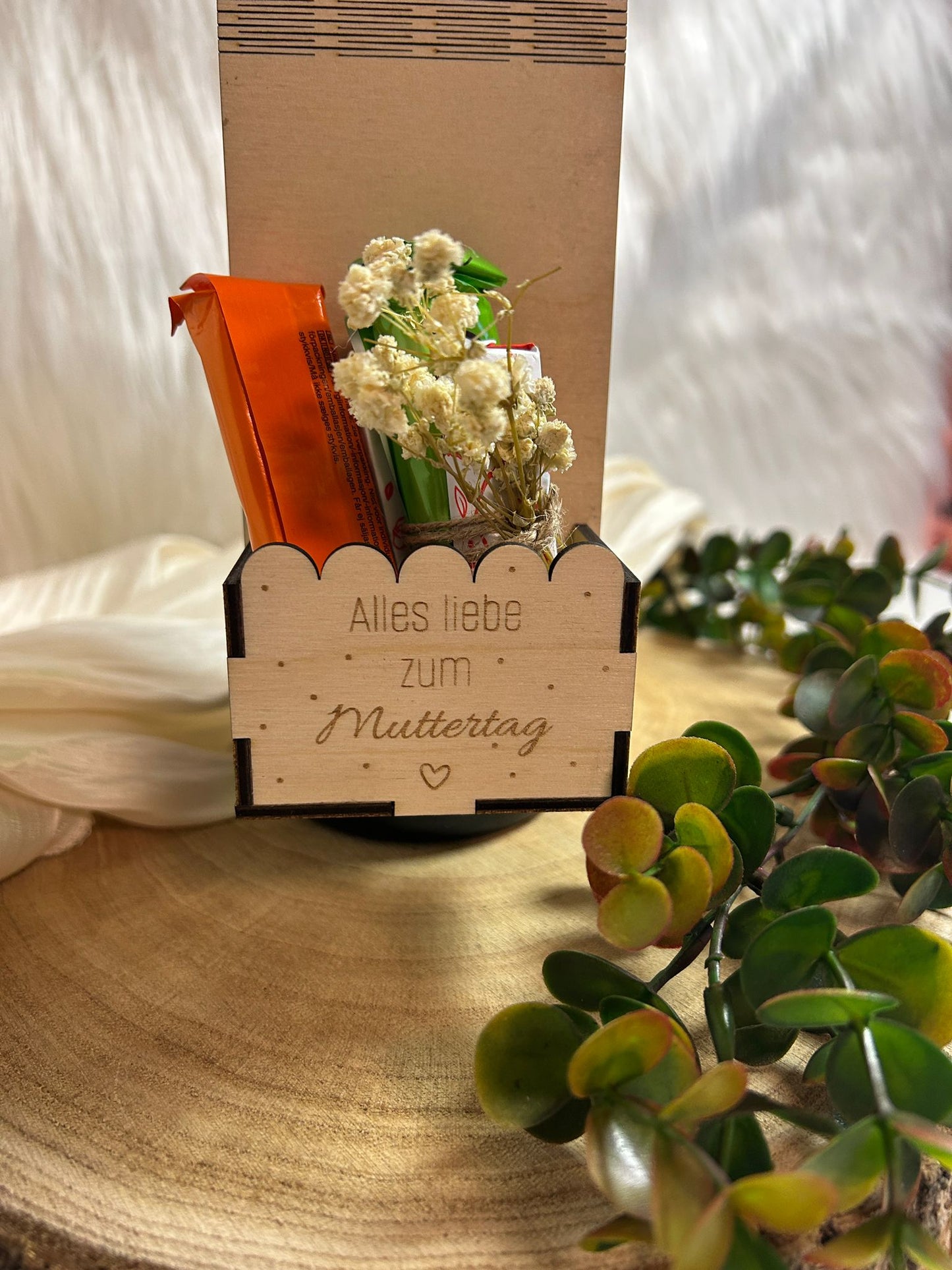 Personalisierte Geschenkbox aus Holz mit Wunschgravur – Geldgeschenk, Gutscheinhalter & kleines Geschenk für Muttertag, Weihnachten, Prüfung & mehr