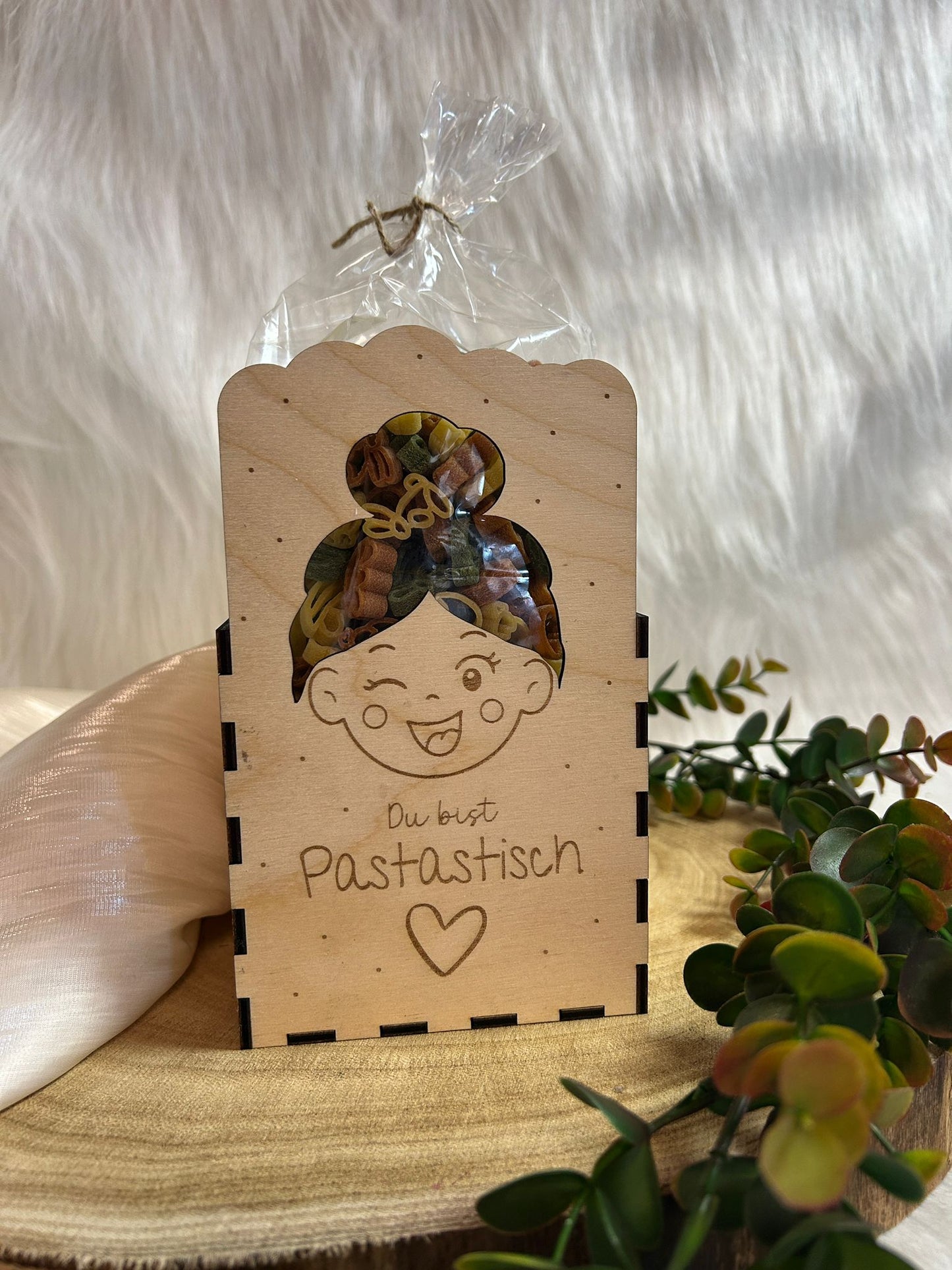 Nudel Geschenkbox aus Holz – Lustige Geschenkidee mit Pasta | Einzelbox & 2er Set