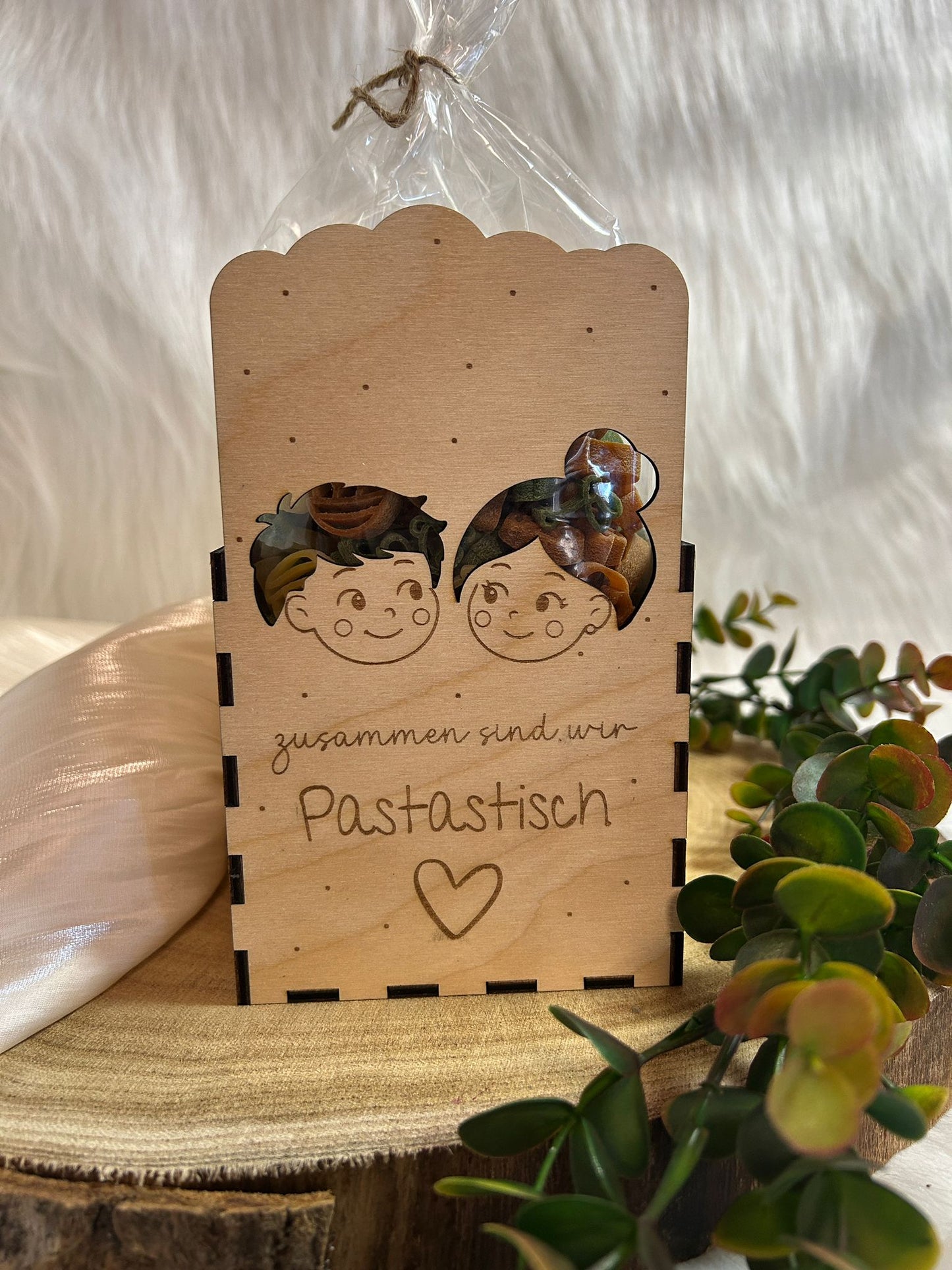 Nudel Geschenkbox aus Holz – Lustige Geschenkidee mit Pasta | Einzelbox & 2er Set