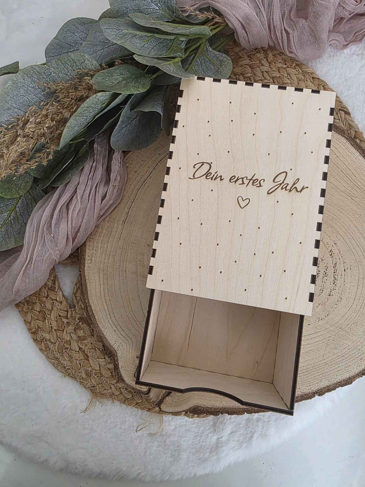 Personalisierte Fotobox aus Holz für 10x15 Fotos – Erinnerungsbox mit Gravur & verschiedenen Designs